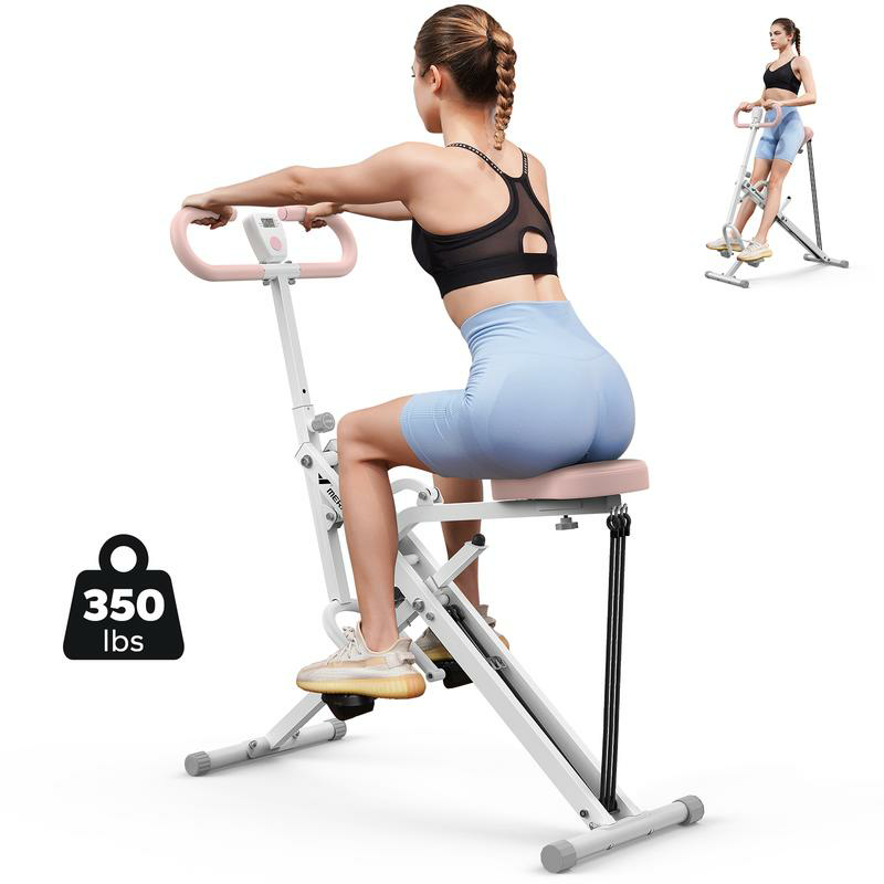 MERACH™ Foldable Squat & Row Machine | Adjustable Resistance Glutes & Leg Trainer | All-in-One Home Fitness Equipment with LCD Tracking & 350 lbs Capacity