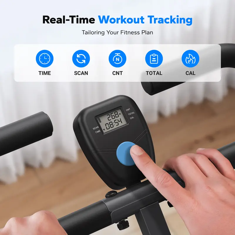 MERACH™ Foldable Squat & Row Machine | Adjustable Resistance Glutes & Leg Trainer | All-in-One Home Fitness Equipment with LCD Tracking & 350 lbs Capacity
