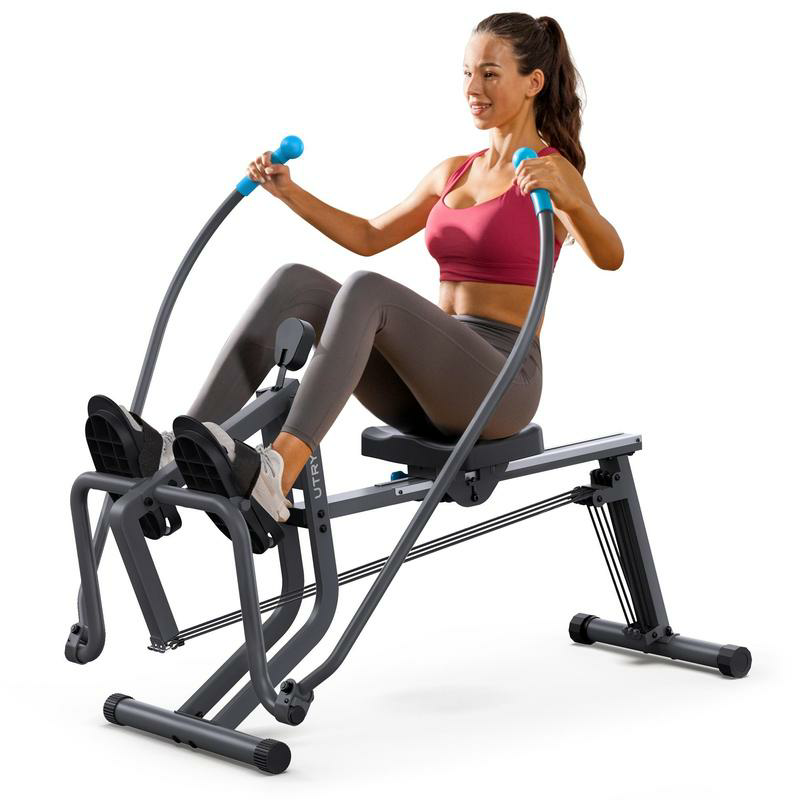 MERACH™ Foldable Squat & Row Machine | Adjustable Resistance Glutes & Leg Trainer | All-in-One Home Fitness Equipment with LCD Tracking & 350 lbs Capacity